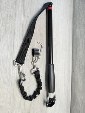 Ani One Dog Bike Leash Hands Free Quick Connect Buffer Rope Black Medium Large